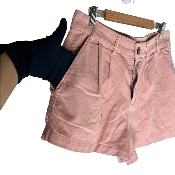 NWOT Free People Billie Chino High Rise Shorts In Pink - Picture 6 of 13